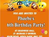 Baby Looney Tunes Birthday Invitations Personalised Baby Looney Tunes Birthday Card