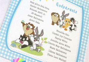 Baby Looney Tunes Birthday Invitations Swatches Hues Handmade with Tlc Looney Tunes Baby