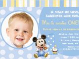 Baby Mickey First Birthday Invitations Baby First Birthday Invitations Bagvania Free Printable