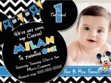 Baby Mickey First Birthday Invitations Baby Mickey 1st Birthday Invitations Dolanpedia