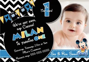 Baby Mickey First Birthday Invitations Baby Mickey 1st Birthday Invitations Dolanpedia