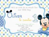 Baby Mickey First Birthday Invitations Baby Mickey 1st Birthday Invitations Partyexpressinvitations