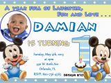 Baby Mickey First Birthday Invitations Baby Mickey Mouse 1st Birthday Invitations Dolanpedia