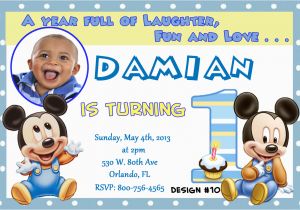 Baby Mickey First Birthday Invitations Baby Mickey Mouse 1st Birthday Invitations Dolanpedia