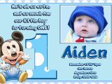 Baby Mickey First Birthday Invitations Jb21 Baby Mickey Mouse 1st Birthday Invitations