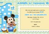 Baby Mickey First Birthday Invitations Mickey Mouse 1st Birthday Invitations for Girls and Boys