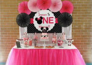 Baby Minnie 1st Birthday Decorations Minnie Mouse First Birthday Party Little Wish Parties