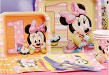 Baby Minnie 1st Birthday Decorations Minnie Mouse First Birthday Partyware Disney Baby