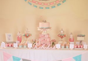 Babys First Birthday Decorations Pink Decoration Idea for Christening Baby Girl Party