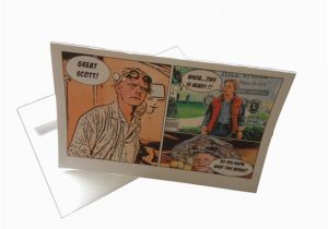 Back to the Future Birthday Card Back to the Future Comic Book Style Greeting Card