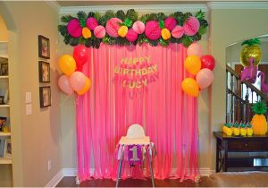 Background Decoration for Birthday Party A Pineapple Party for Lucy 39 S 1st Birthday Project Nursery