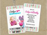 Backstage Pass Birthday Invitations Abby Cadabby Vip Pass Invitations Backstage Pass Invite