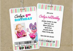 Backstage Pass Birthday Invitations Abby Cadabby Vip Pass Invitations Backstage Pass Invite