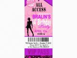 Backstage Pass Birthday Invitations Backstage Pass Party Personalized Invitations On Popscreen