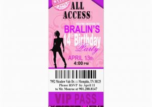 Backstage Pass Birthday Invitations Backstage Pass Party Personalized Invitations On Popscreen