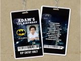 Backstage Pass Birthday Invitations Batman Vip Pass Backstage Pass Invitations Lanyard Invites