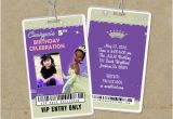 Backstage Pass Birthday Invitations Frog Princess Tiana Vip Pass Invitations Backstage Pass