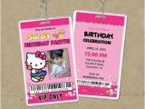 Backstage Pass Birthday Invitations Hello Kitty Vip Pass Invitations Backstage Pass Invites