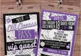 Backstage Pass Birthday Invitations Ice Skating Invitation Birthday Vip Pass Backstage