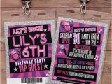 Backstage Pass Birthday Invitations Retro Neon Vip Pass Backstage Pass Vip Invitation