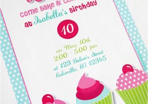 Baking Birthday Party Invitations Free A Very Sweet Pink Cupcake Baking Birthday Party Party