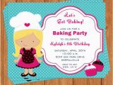 Baking Birthday Party Invitations Free Baking Party Invitation Kids Birthday Printable