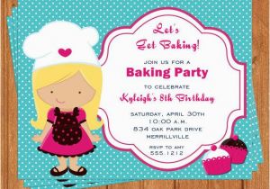 Baking Birthday Party Invitations Free Baking Party Invitation Kids Birthday Printable