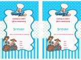 Baking Birthday Party Invitations Free Cooking and Baking Birthday Invitations Birthday Printable