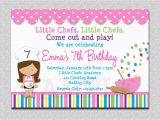 Baking Birthday Party Invitations Free Cooking Birthday Party Invitation Cooking Baking Birthday