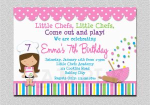 Baking Birthday Party Invitations Free Cooking Birthday Party Invitation Cooking Baking Birthday