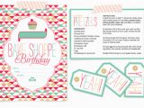 Baking Birthday Party Invitations Free Design Wash Rinse Repeat Freebie Bake Shoppe