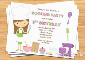 Baking Birthday Party Invitations Free Kids Baking Birthday Party Invitation Printable