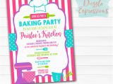 Baking Birthday Party Invitations Free Printable Baking Party Birthday Invitation Girls Chef