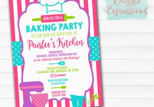 Baking Birthday Party Invitations Free Printable Baking Party Birthday Invitation Girls Chef