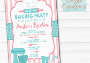 Baking Birthday Party Invitations Free Printable Baking Party Chalkboard Birthday Invitation