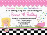 Baking Birthday Party Invitations Free Printable Birthday Invitations Cooking Birthday Party