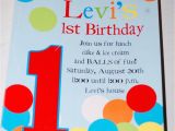 Ball themed Birthday Invitations Ball themed Party Invitation 1st Birthday Pinterest