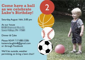 Ball themed Birthday Invitations Let 39 S Have A Ball Ball themed Birthday Party Pick Any Two