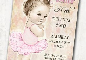 Ballerina Birthday Invites Ballerina Birthday Ballerina Invitation First Birthday