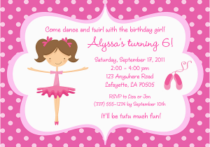 Ballerina Birthday Invites Ballerina Birthday Invitations Ideas Bagvania Free