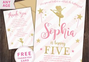 Ballerina Birthday Invites Ballerina Invitation Ballerina Party First Birthday