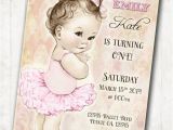 Ballerina Invitations for Birthday Ballerina Birthday Ballerina Invitation First Birthday