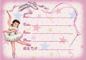 Ballerina Invitations for Birthday Ballerina Birthday Invitations Ideas Bagvania Free