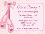 Ballerina Invitations for Birthday Ballerina Birthday Party Invitation Wording