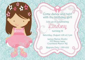 Ballerina Invitations for Birthday Ballerina Dress Invitation Template Templates Resume