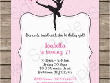 Ballerina Invitations for Birthday Ballerina Party Invitations Template Birthday Party