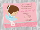 Ballerina Invitations for Birthday Items Similar to Diy Girl Ballerina Birthday Invitation