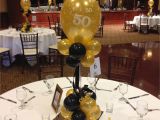 Balloon Decorations for 50th Birthday Black and Gold Balloon Centerpieces for A 50th Birthday or
