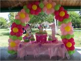Balloon Decorations for Baby Birthday Baby Minnie First Birthday Cake Table Decoration Flower