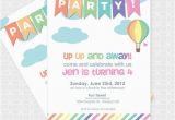 Balloon themed Birthday Party Invitations Party Printable Air Balloon Up Up and Away Party